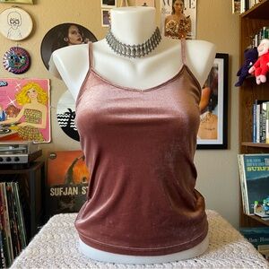 Pink velvet tank top / Aeropostale / sz small